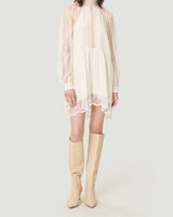 DEORRO LACE PUFF SLEEVE HIGH NECK MINI DRESS image number null